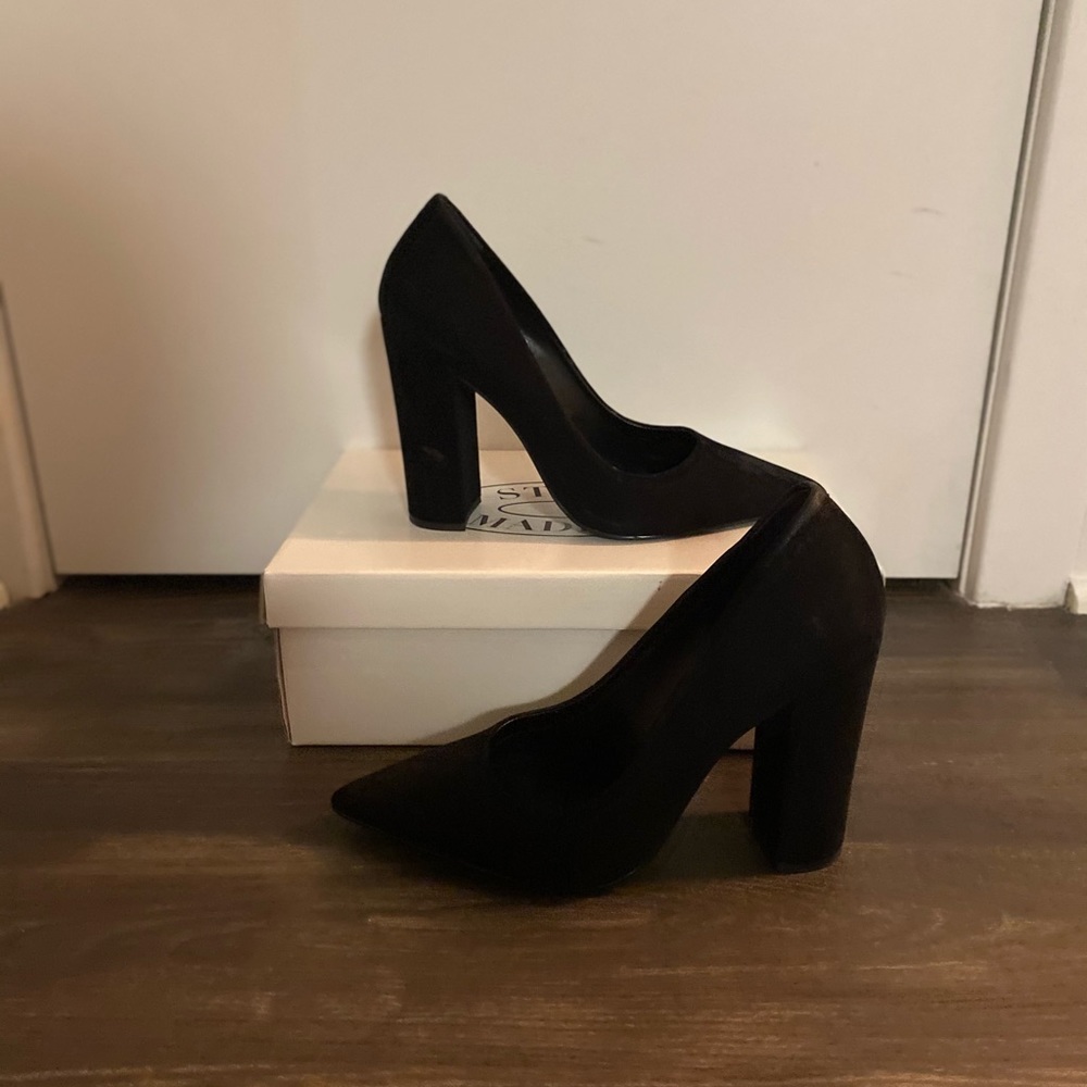 Steve Madden Black Suede Heel